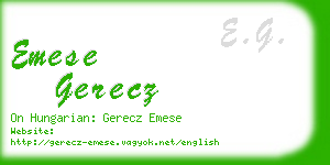 emese gerecz business card